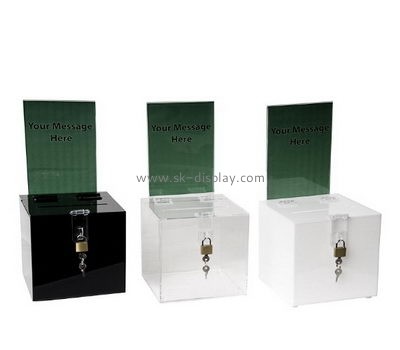 Customize acrylic money collection boxes for charity DBS-1070