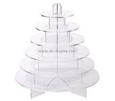 6 tiered round clear acrylic cupcake display stands FD-162