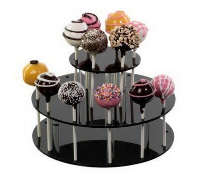 Round black acrylic lollipop display stands FD-164