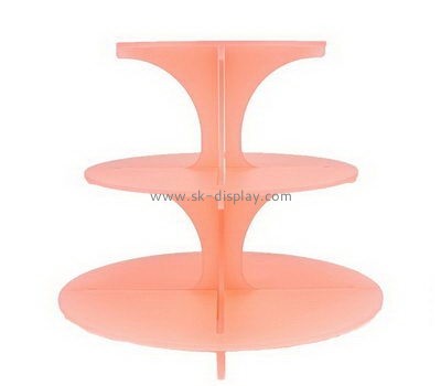 3 tiered round orange acrylic cake display stands FD-167