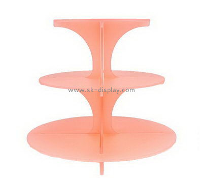 3 tiered round orange acrylic cake display stands FD-167