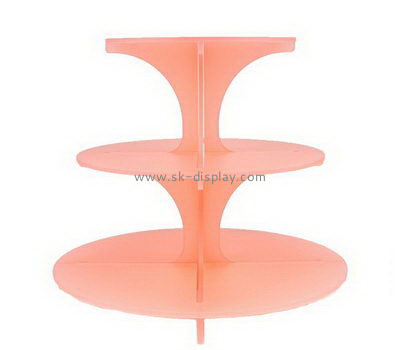 3 tiered round orange acrylic cake display stands FD-167