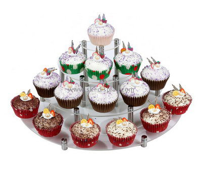 4 tiered round clear acrylic cupcake display stands FD-175