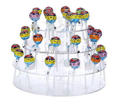 3 tiered round clear acrylic lollipop display stands FD-174