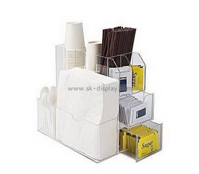 Customize counter top clear acrylic organizer with coffee shop FD-209