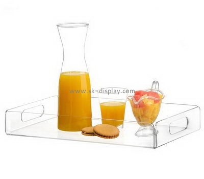 Customize clear acrylic serving tray with handle FD-232