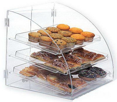 Customize counter top 3 tiered clear acrylic bread display cabinet FD-238