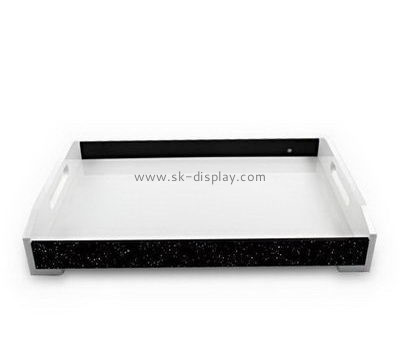 Customize large acrylic platter with handles FD-248