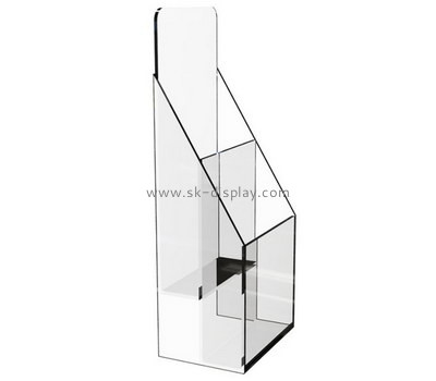 Customize 2 tiered clear acrylic A6 brochure holder BD-880