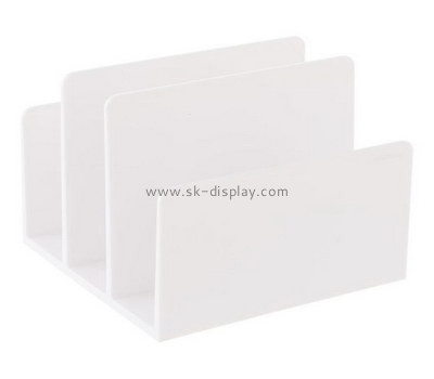 Custom white acrylic 3 sections file holders BD-886