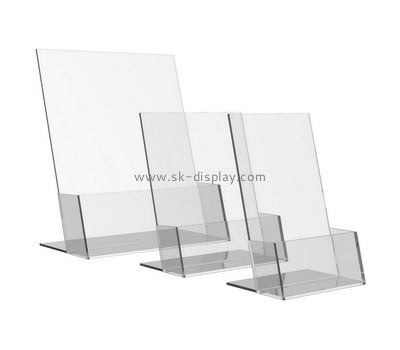 Custom slant clear acrylic brochure holders BD-890