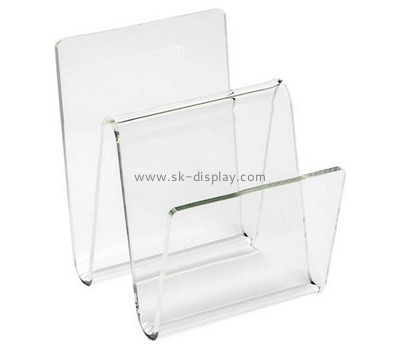 Custom W shape acrylic magazine holder BD-947