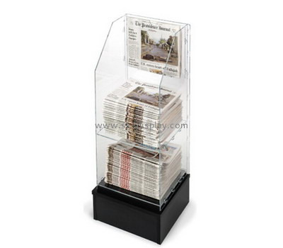 Custom floor standing acrylic newspaper holders BD-953