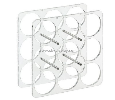 Custom acrylic 9 wine bottles holder racks WD-121