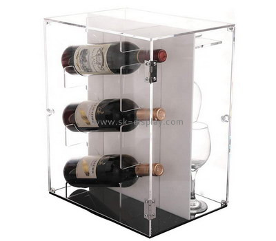 Custom acrylic wine bottles and glasses display cabinet WD-124