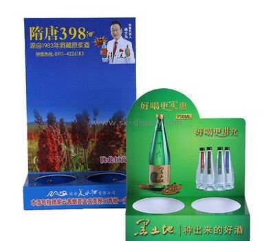 Custom retail acrylic wine bottle holders WD-136