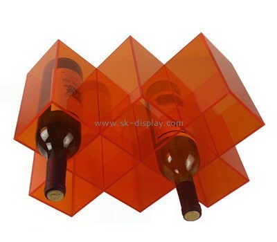 Custom acrylic 8 wine bottle display holders WD-146