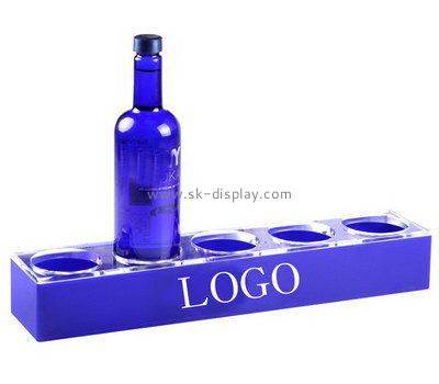 Custom acrylic 5 wine bottles display holder WD-148