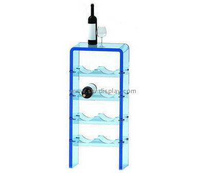 Custom blue acrylic wine bottles display holders WD-150