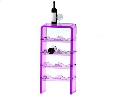 Custom 4 tiers pink acrylic wine bottles display holder WD-151