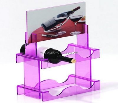 Custom pink acrylic wine bottles display holders WD-159