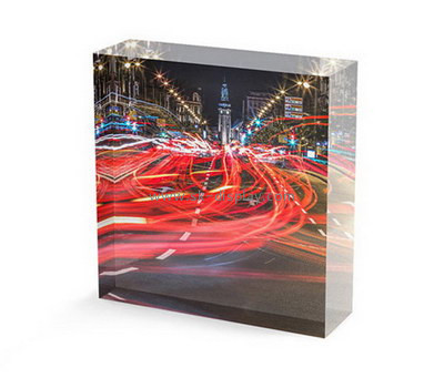 Custom laser cutting acrylic photo block CA-017