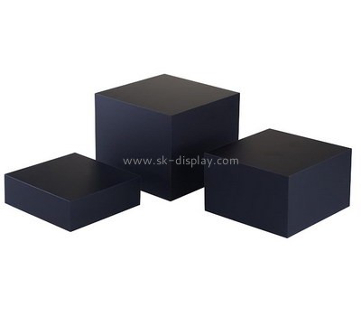 Custom laser cutting black acrylic block CA-028
