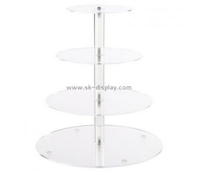 Custom 4 tiers round acrylic cake display stands FD-274