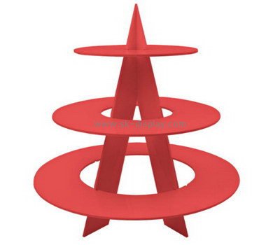 Custom 3 tiers red acrylic cupcake display stands FD-278