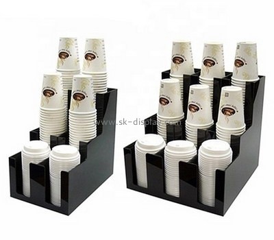 Custom black acrylic paper cup holders FD-285