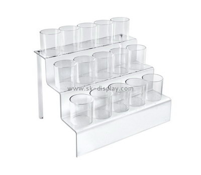 Custom 3 tiers clear acrylic cups display holders FD-287