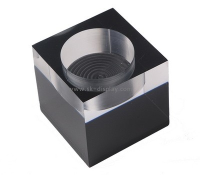 Custom black acrylic display cube AB-016