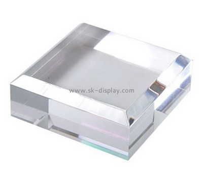 Custom clear acrylic beveled display cube AB-028