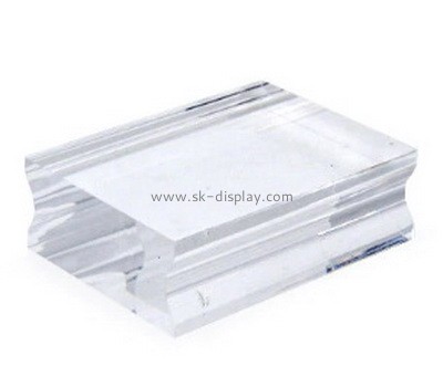 Custom acrylic stamp block with finger groove AB-029