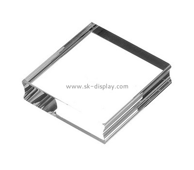 Custom clear acrylic stamp block with finger groove AB-034