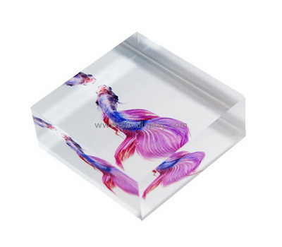 Custom clear acrylic UV printing block AB-038