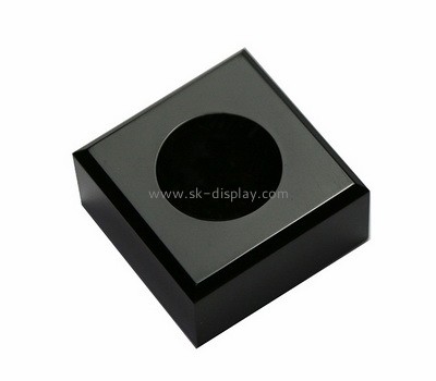 Custom black acrylic beveled display block AB-046