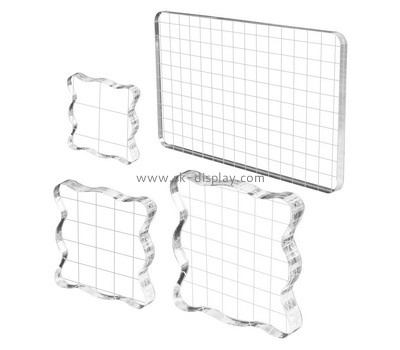 Custom acrylic stamping blocks with grids lines AB-044