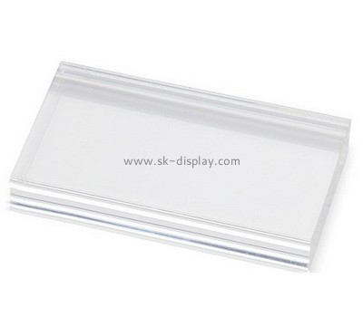 Custom clear acrylic stamp block with finger groove AB-075