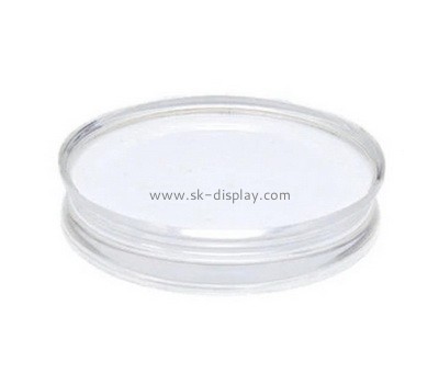 Custom round acrylic stamping block with finger groove AB-074