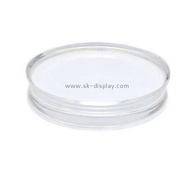 Custom round acrylic stamping block with finger groove AB-074