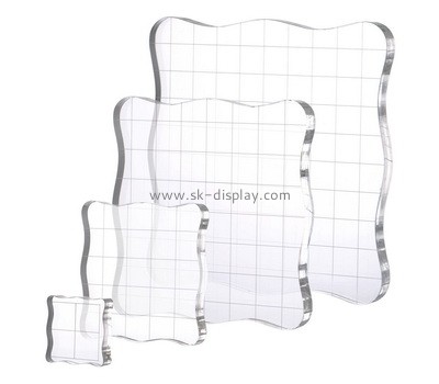 Custom perspex stamp block with grids lines AB-097
