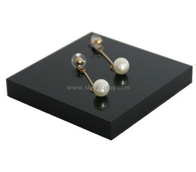 Custom black acrylic earring display block AB-110