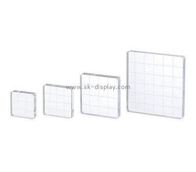 Custom lucite stamping blocks with grids lines AB-125