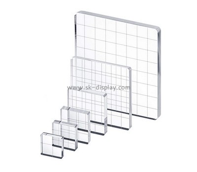 Custom acrylic stamping blocks with grids lines AB-131