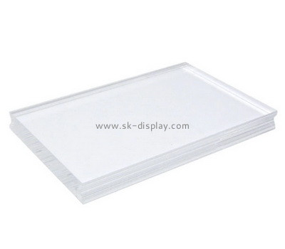 Custom acrylic stamping block with finger groove AB-152