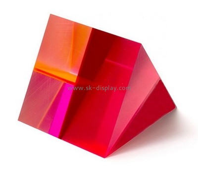 Custom triangle neon pink acrylic display blocks AB-163