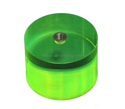 Custom round green acrylic display block AB-181
