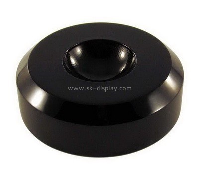 Custom round black acrylic beveled display block AB-191