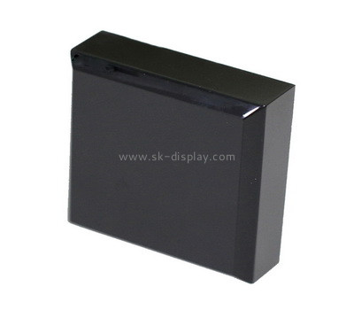 Custom laser cutting black acrylic block CA-072